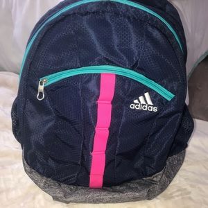 Pink and navy backpack